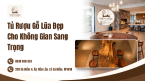 Tủ Rượu Gỗ Lũa Đẹp Cho Không Gian Sang Trọng