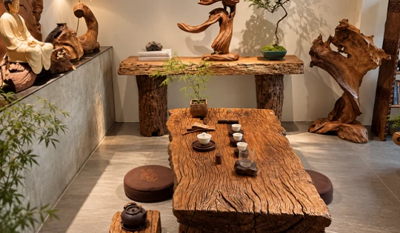 Bàn trà đạo mặt vuông