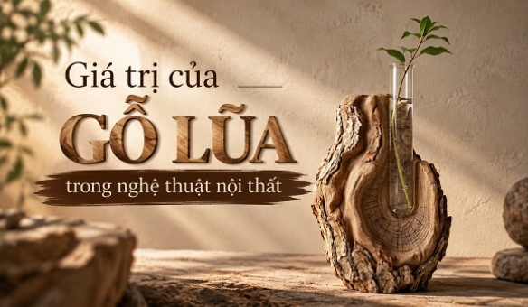 Giá trị của gỗ lũa trong nghệ thuật nội thất