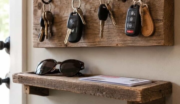 Kệ decor gỗ lũa mini