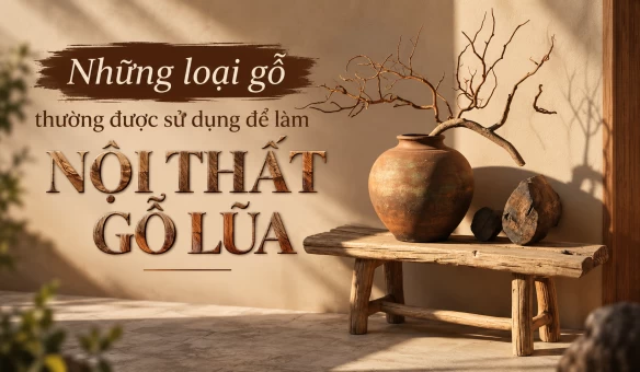 Những loại gỗ thường được sử dụng để làm nội thất gỗ lũa