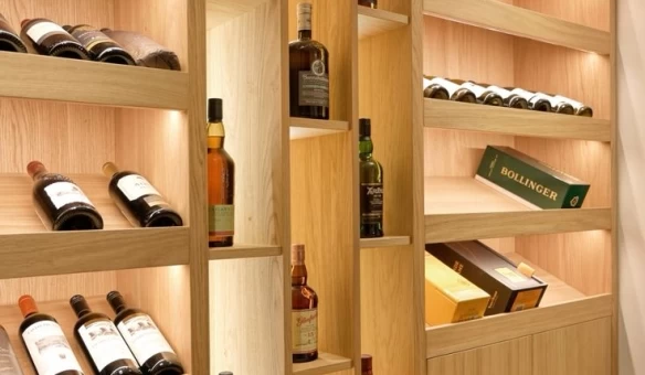 Thiết kế tủ rượu gỗ tự nhiên 