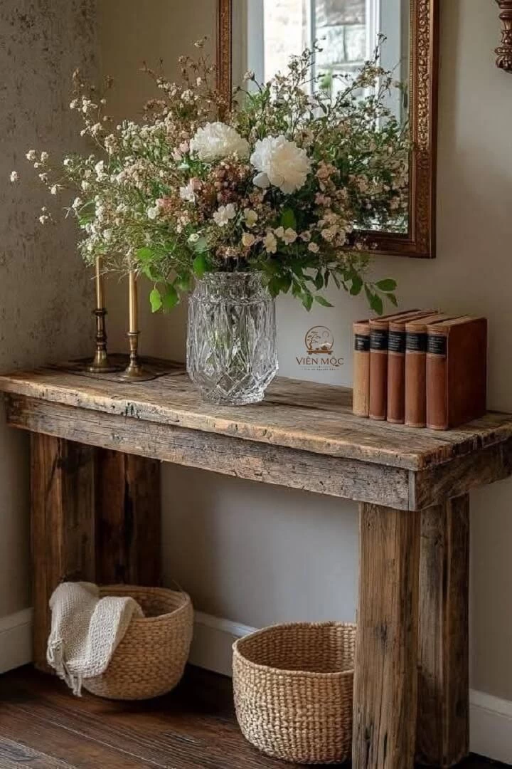 Bàn console gỗ lũa