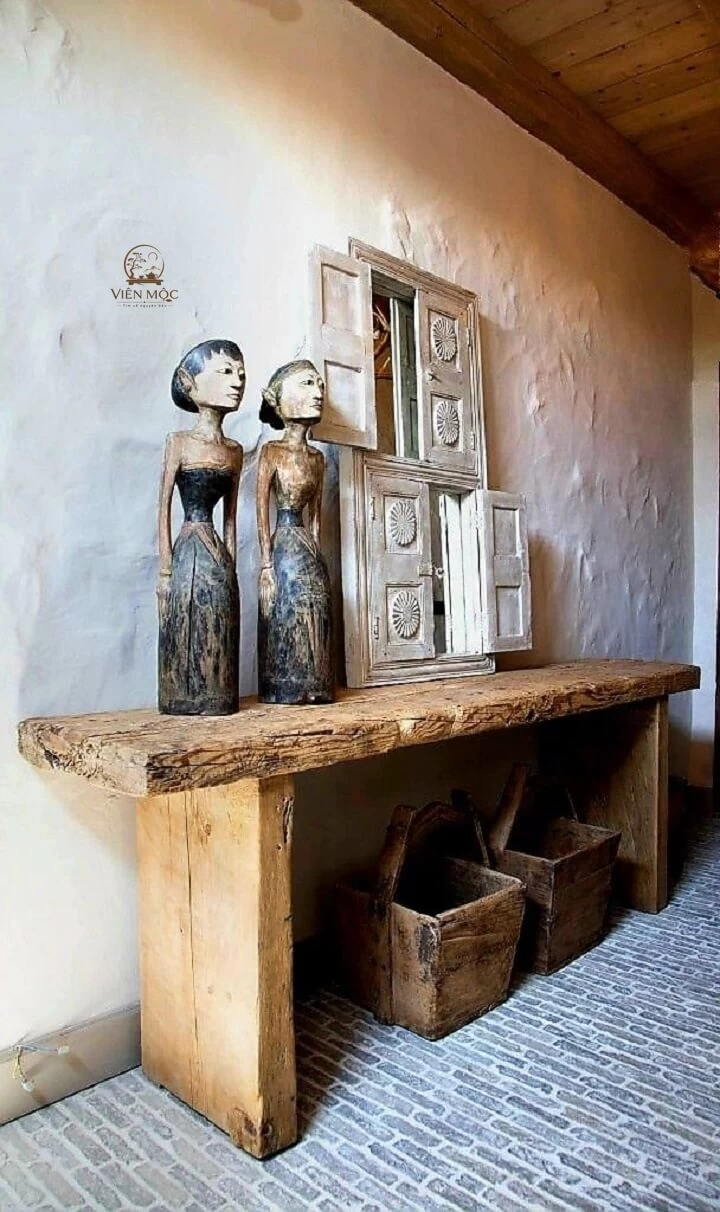 Bàn console gỗ lũa