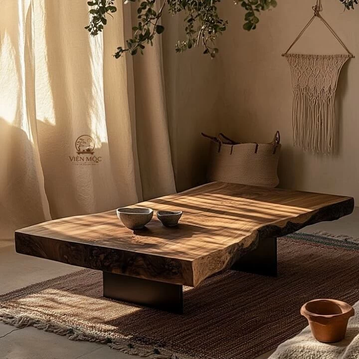 bàn trà đạo phong cách Wabi Sabi