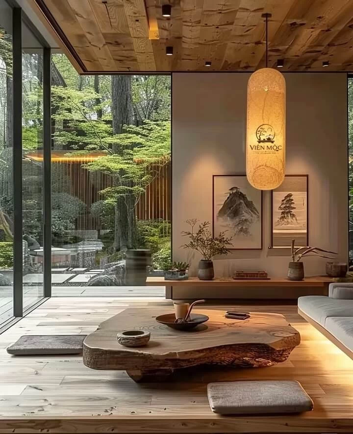 bàn trà đạo Wabi Sabi 