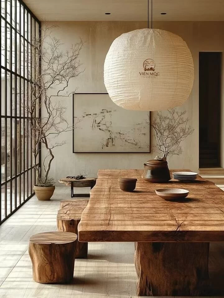 bàn trà đạo Wabi Sabi 