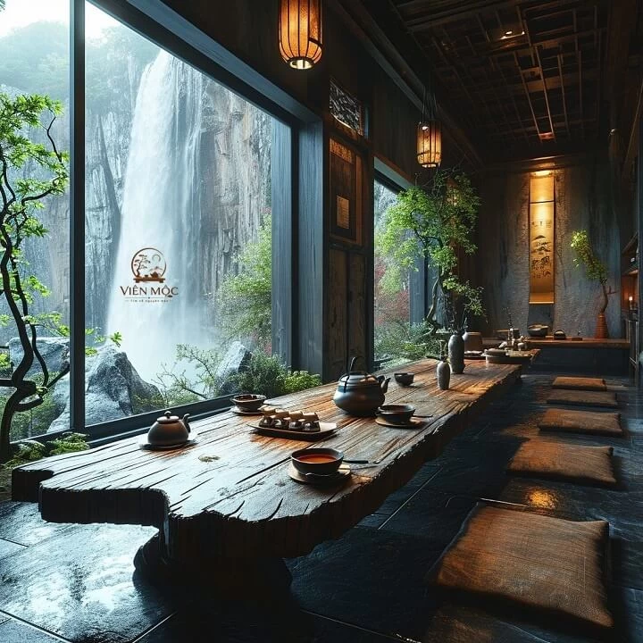 bàn trà đạo Wabi Sabi 