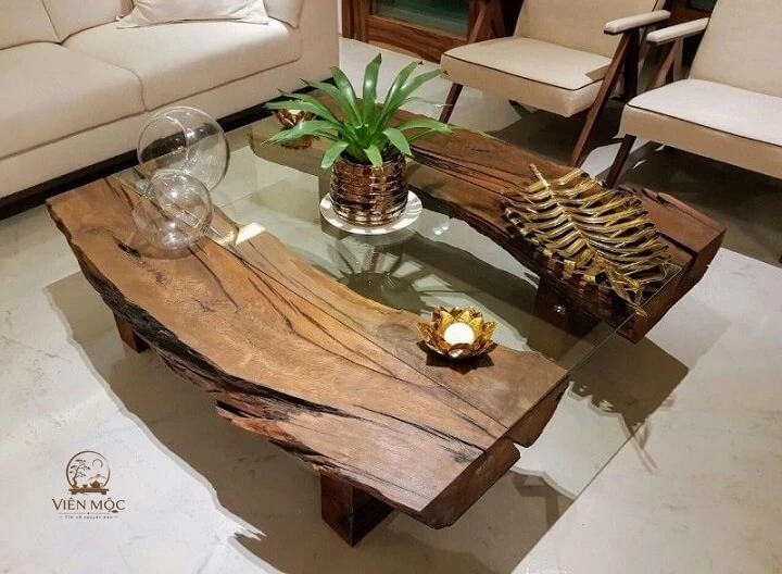 bàn trà đạo gỗ lũa tự nhiên 