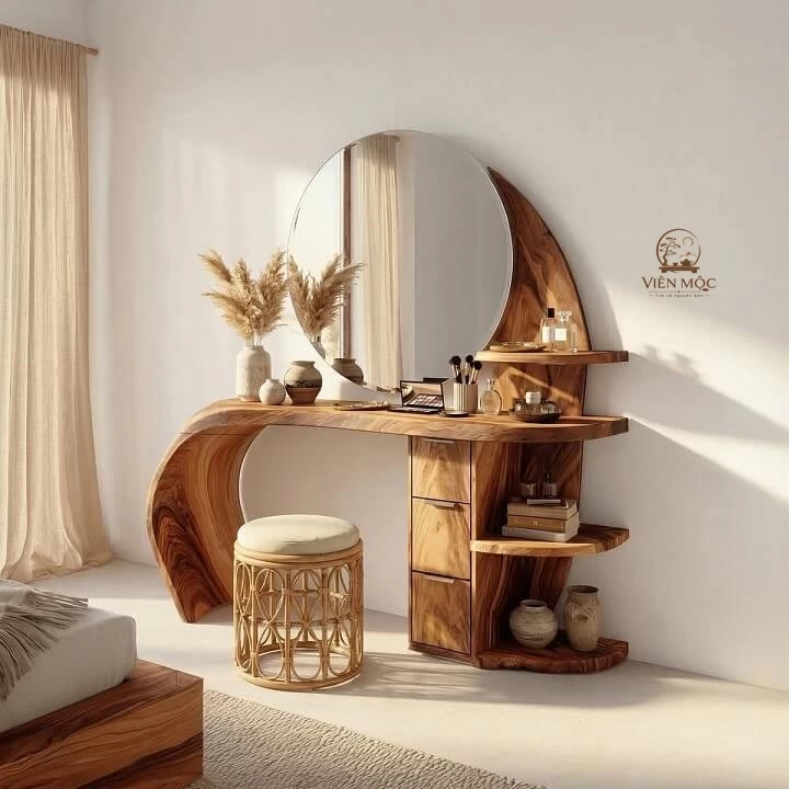 Bàn trang điểm gỗ lũa nghệ thuật