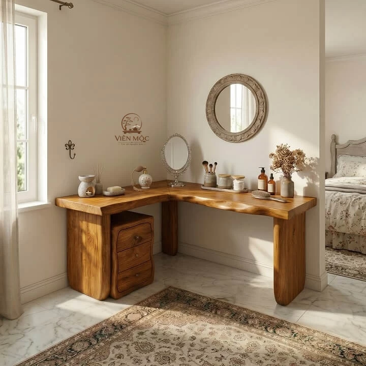 Bàn trang điểm gỗ lũa nghệ thuật