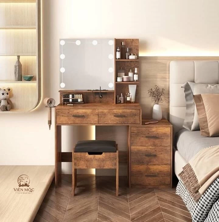 Bàn trang điểm gỗ lũa nghệ thuật