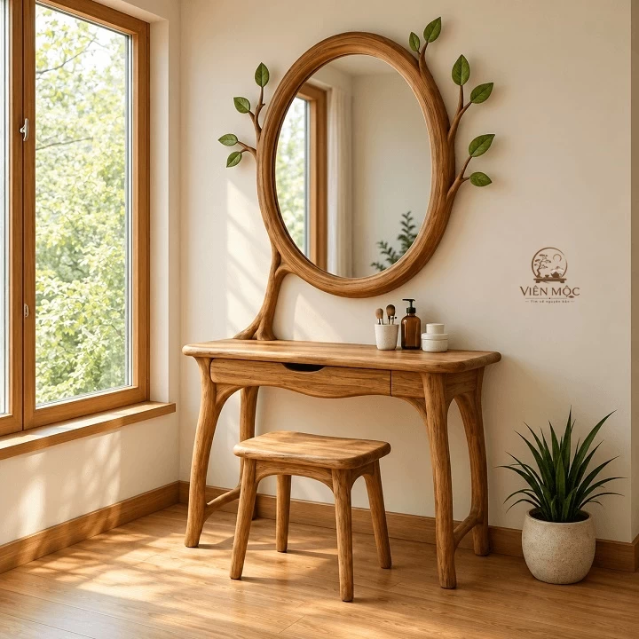 Bàn trang điểm gỗ lũa nghệ thuật