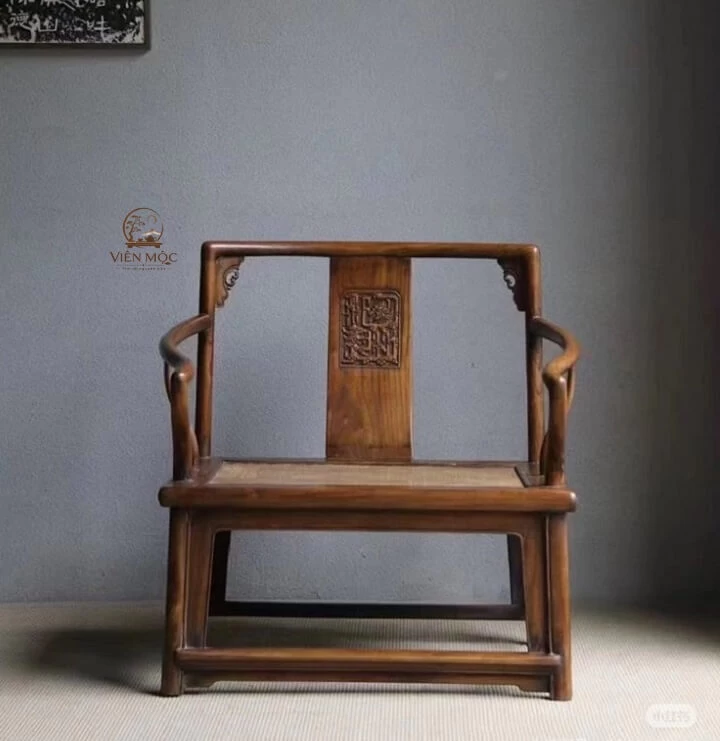 Ghế chủ bàn trà đạo bằng gỗ tự nhiên