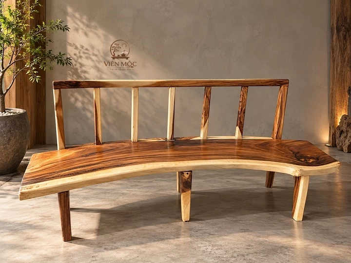 Ghế dài gỗ lũa