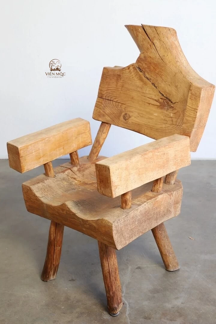 ghế gỗ lũa tự nhiên