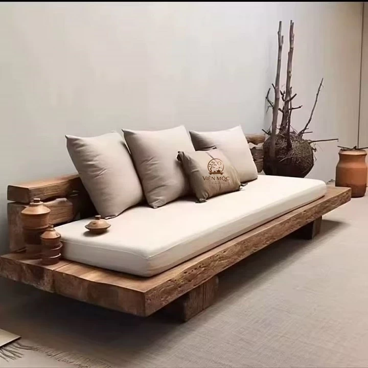 Ghế sofa gỗ lũa tự nhiên