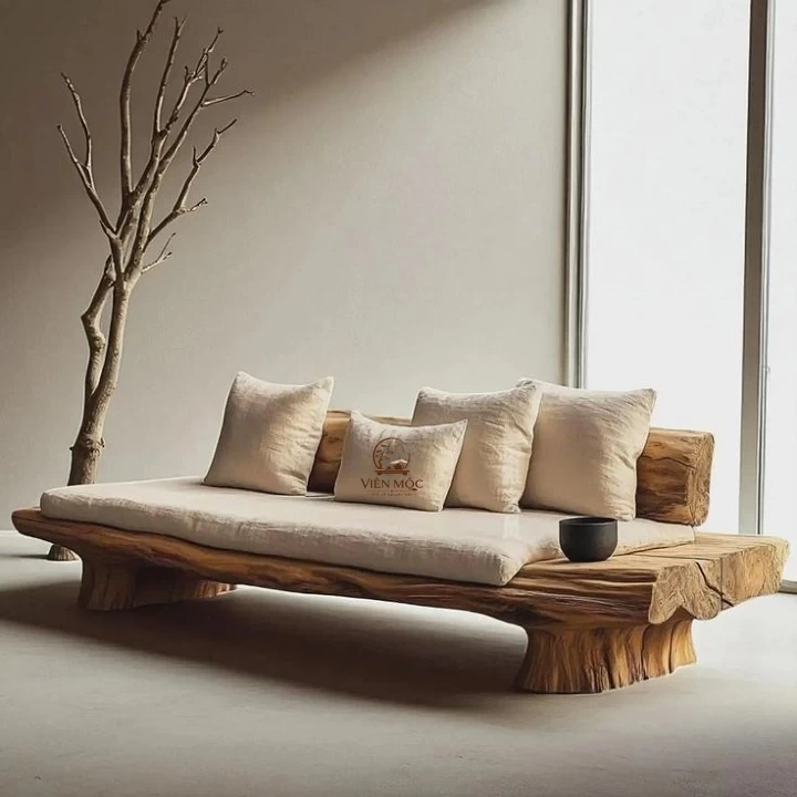 Ghế sofa gỗ lũa tự nhiên