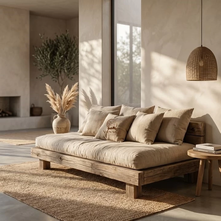 Ghế sofa gỗ lũa tự nhiên