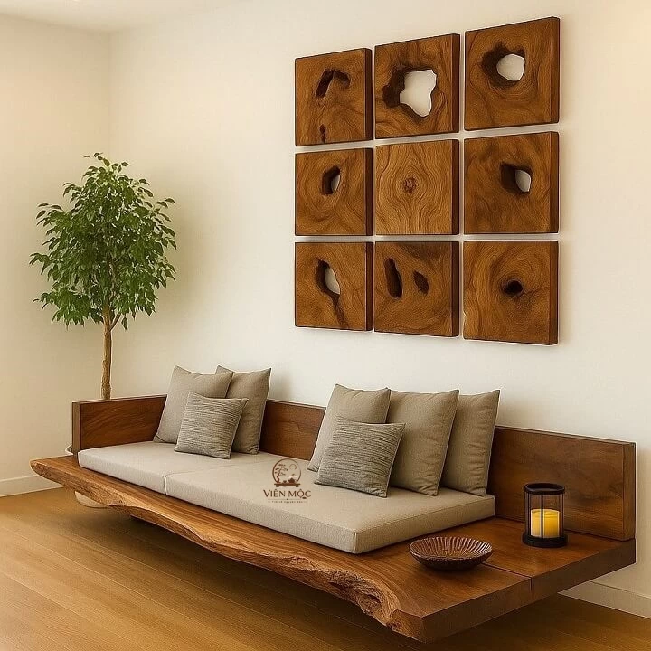 Ghế sofa gỗ lũa tự nhiên
