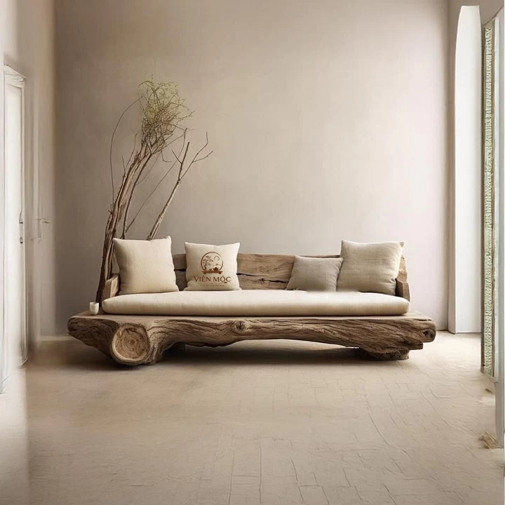 Ghế sofa gỗ lũa tự nhiên