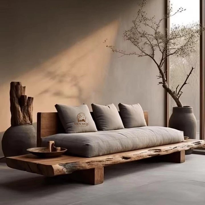 Ghế sofa gỗ lũa tự nhiên