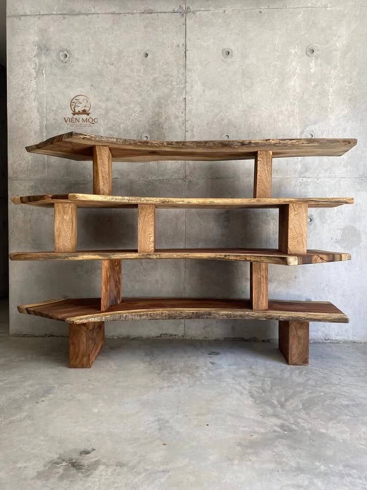 Kệ đa tầng gỗ lũa
