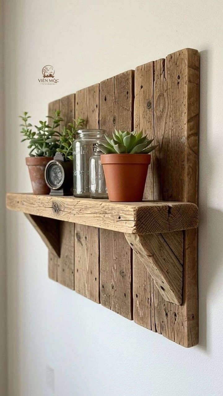 Kệ decor gỗ lũa mini