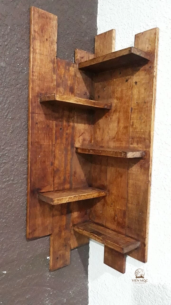 Kệ decor gỗ lũa mini