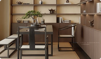 Thiết kế bàn trà đạo thủy sinh 
