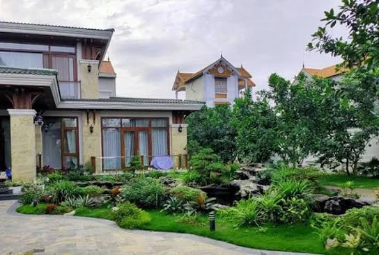 Thi công tiểu cảnh sân vườn biệt thự 
