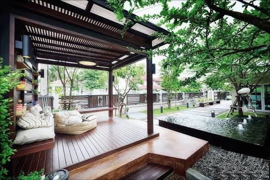 Thi công tiểu cảnh sân vườn biệt thự 