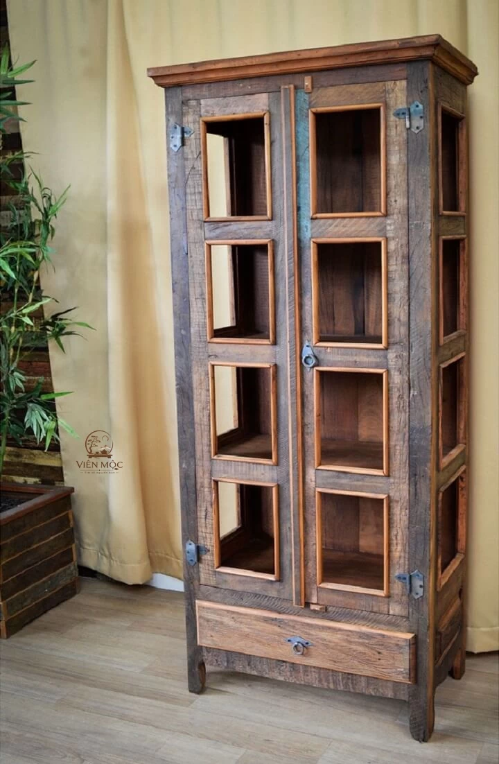 Tủ chén gỗ lũa