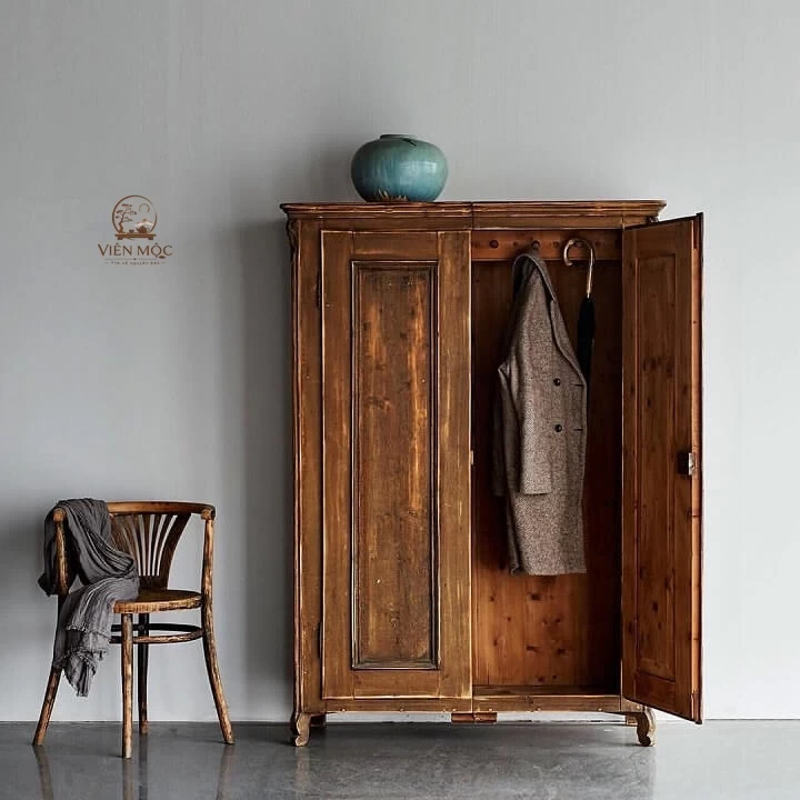 Tủ quần áo gỗ lũa 