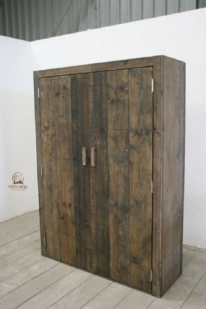 Tủ quần áo gỗ lũa 