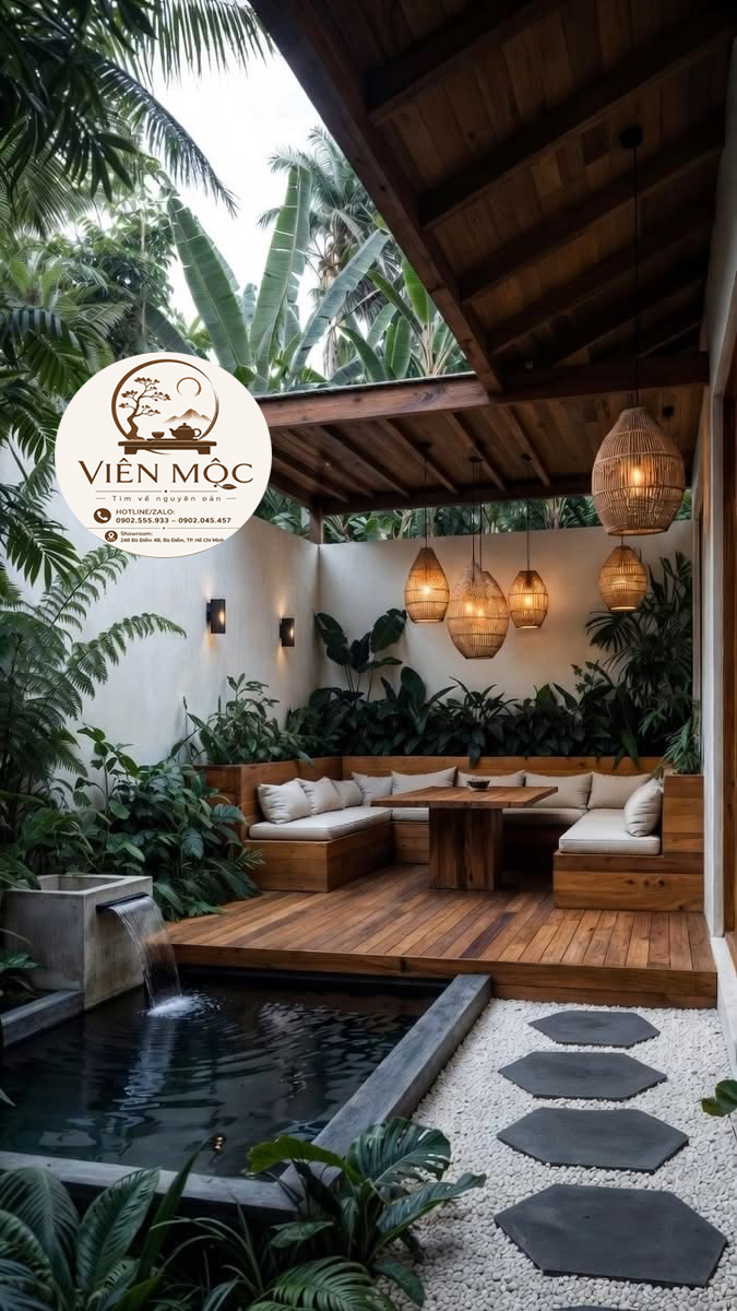 Thiết kế bàn trà đạo thủy sinh