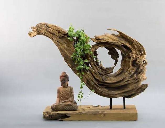 Vị trí đặt tượng Phật và đôn gỗ lũa phong thủy