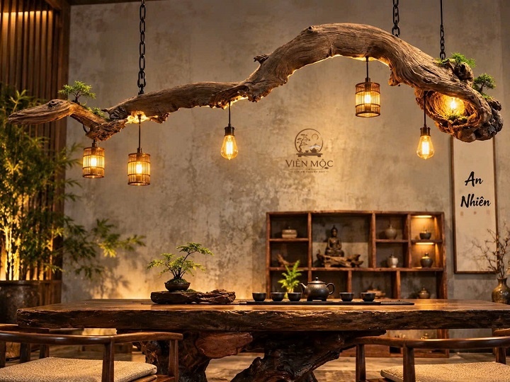 Giá trị của chiếc đèn decor gỗ lũa