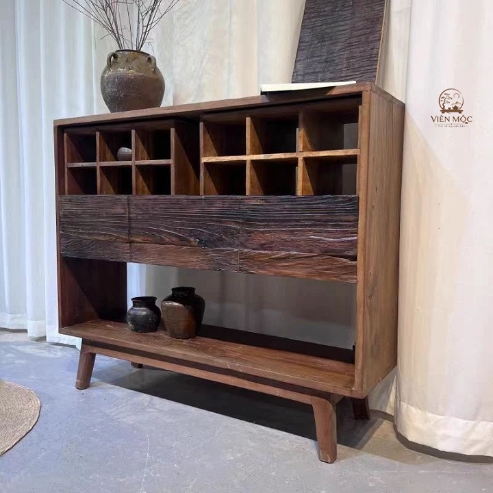 Cách chế tác tủ gỗ lũa thẩm mỹ